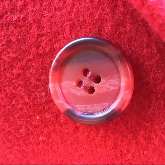 Vintage J.G. Hook Red Double-Breasted 100% Wool Long Coat - Picture 8 of 16